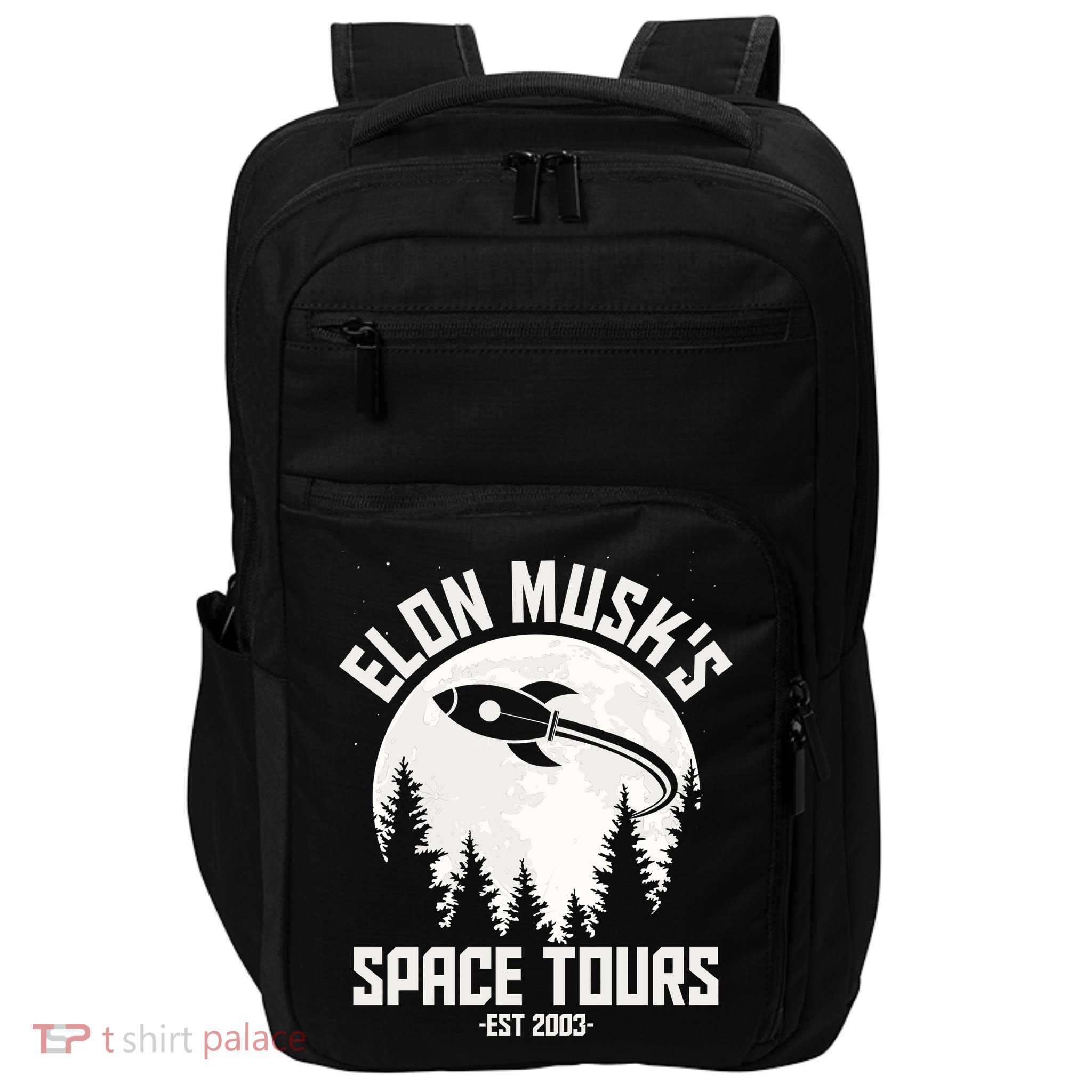 Elon Musk's Space Tours Est 2003 Impact Tech Backpack