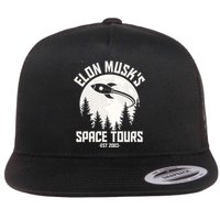 Elon Musk's Space Tours Est 2003 Flat Bill Trucker Hat