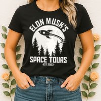 Elon Musk's Space Tours Est 2003 Womens T-Shirt