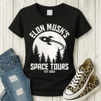 Elon Musk's Space Tours Est 2003 Womens T-Shirt