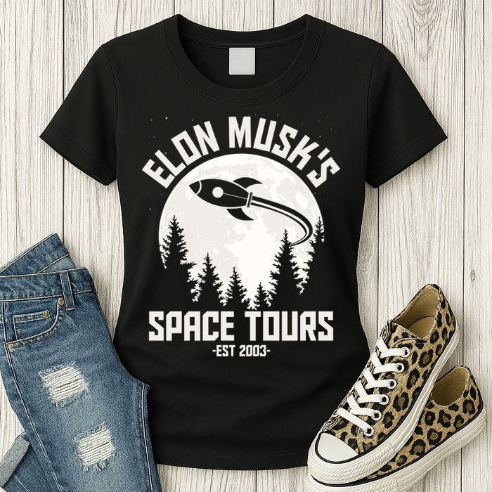 Elon Musk's Space Tours Est 2003 Womens T-Shirt