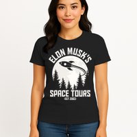 Elon Musk's Space Tours Est 2003 Womens T-Shirt
