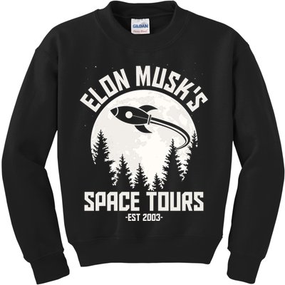 Elon Musk's Space Tours Est 2003 Kids Sweatshirt
