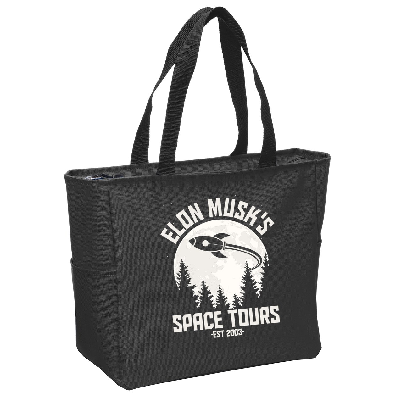 Elon Musk's Space Tours Est 2003 Zip Tote Bag