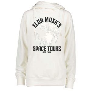 Elon Musk's Space Tours Est 2003 Womens Funnel Neck Pullover Hood