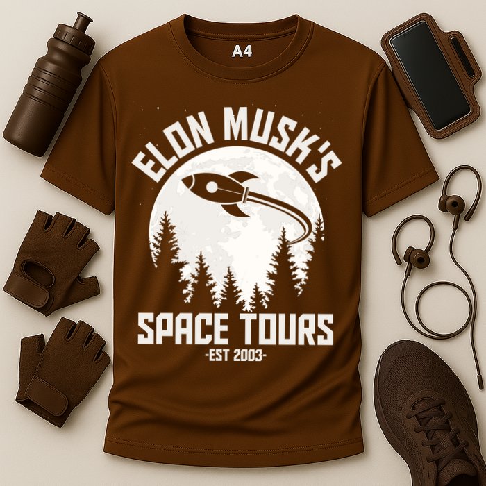 Elon Musk's Space Tours Est 2003 Cooling Performance Crew T-Shirt