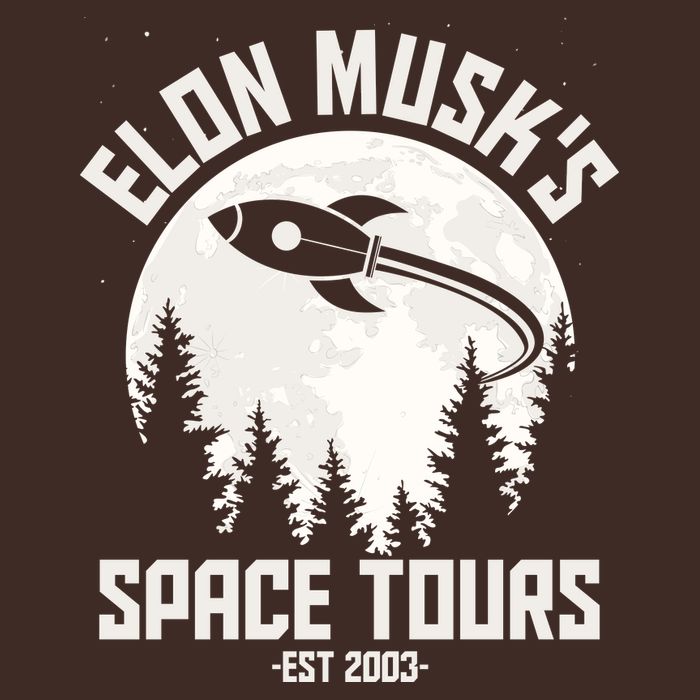 Elon Musk's Space Tours Est 2003 Apron