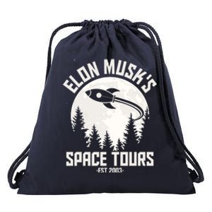 Elon Musk's Space Tours Est 2003 Drawstring Bag