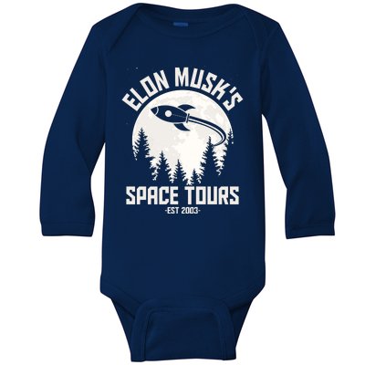 Elon Musk's Space Tours Est 2003 Baby Long Sleeve Bodysuit