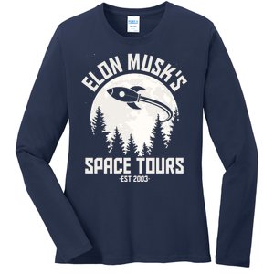 Elon Musk's Space Tours Est 2003 Ladies Long Sleeve Shirt