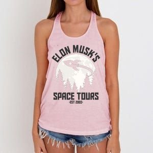 Elon Musk's Space Tours Est 2003 Women's Knotted Racerback Tank