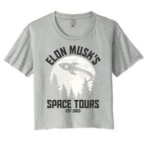 Elon Musk's Space Tours Est 2003 Women's Crop Top Tee