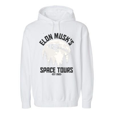 Elon Musk's Space Tours Est 2003 Garment-Dyed Fleece Hoodie