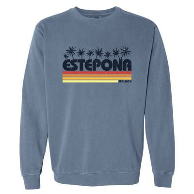 Estepona Malaga Spain Retro Tourism Gift Garment-Dyed Sweatshirt