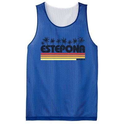 Estepona Malaga Spain Retro Tourism Gift Mesh Reversible Basketball Jersey Tank