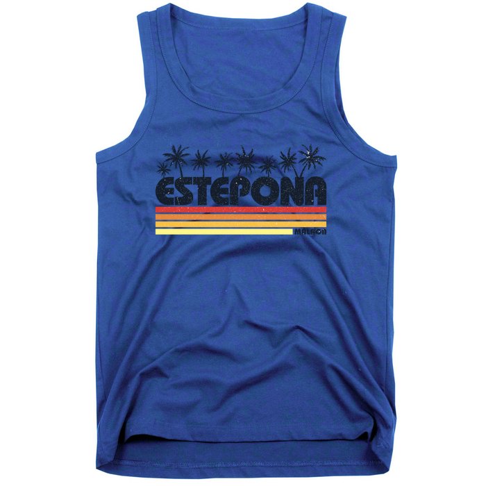 Estepona Malaga Spain Retro Tourism Gift Tank Top