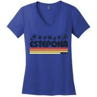 Estepona Malaga Spain Retro Tourism Gift Women's V-Neck T-Shirt