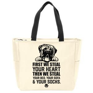 English Mastiff Steal Your Heart Steal Your Bed and Sofa  Zip Tote Bag