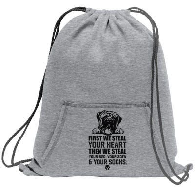 English Mastiff Steal Your Heart Steal Your Bed and Sofa  Sweatshirt Cinch Pack Bag