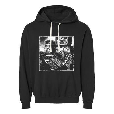 Electronic Music Synthesizer Techno Music Dj Producer Garment-Dyed Fleece Hoodie