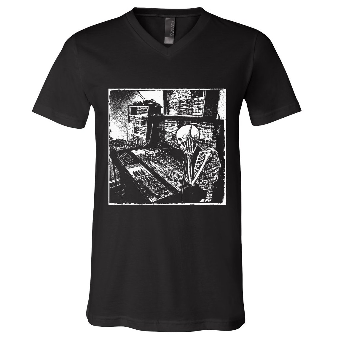 Electronic Music Synthesizer Techno Music Dj Producer V-Neck T-Shirt