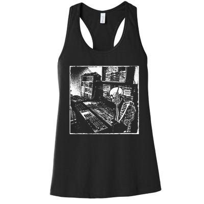 Electronic Music Synthesizer Techno Music Dj Producer Women's Racerback Tank