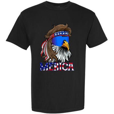 Eagle Mullet Sunglasses Merica 4th Of July Usa Garment-Dyed Heavyweight T-Shirt