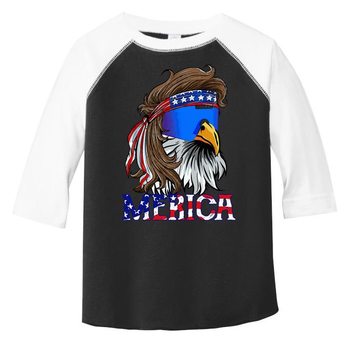Eagle Mullet Sunglasses Merica 4th Of July Usa Toddler Fine Jersey T-Shirt