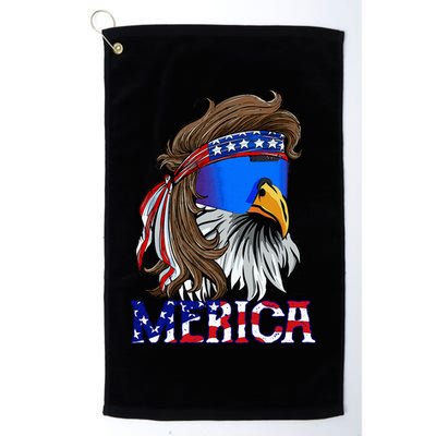 Eagle Mullet Sunglasses Merica 4th Of July Usa Golf Towel