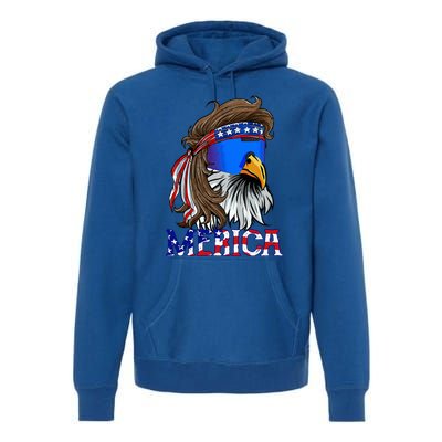 Eagle Mullet Sunglasses Merica 4th Of July Usa Premium Hoodie