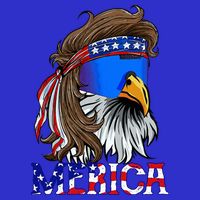 Eagle Mullet Sunglasses Merica 4th Of July Usa 16 in Basic Backpack