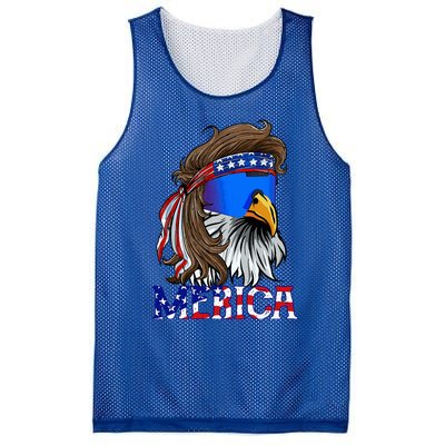 Eagle Mullet Sunglasses Merica 4th Of July Usa Mesh Reversible Basketball Jersey Tank