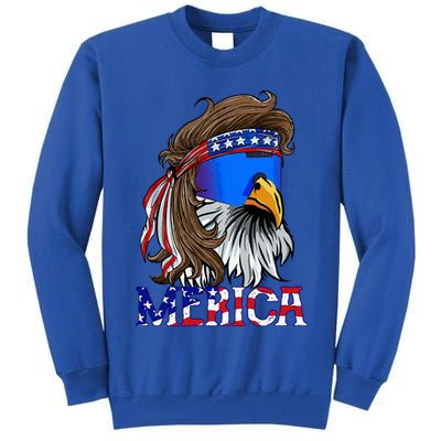 Eagle Mullet Sunglasses Merica 4th Of July Usa Tall Sweatshirt