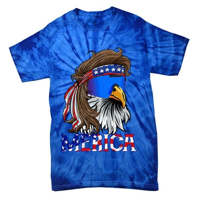 Eagle Mullet Sunglasses Merica 4th Of July Usa Tie-Dye T-Shirt