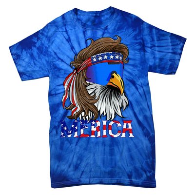 Eagle Mullet Sunglasses Merica 4th Of July Usa Tie-Dye T-Shirt