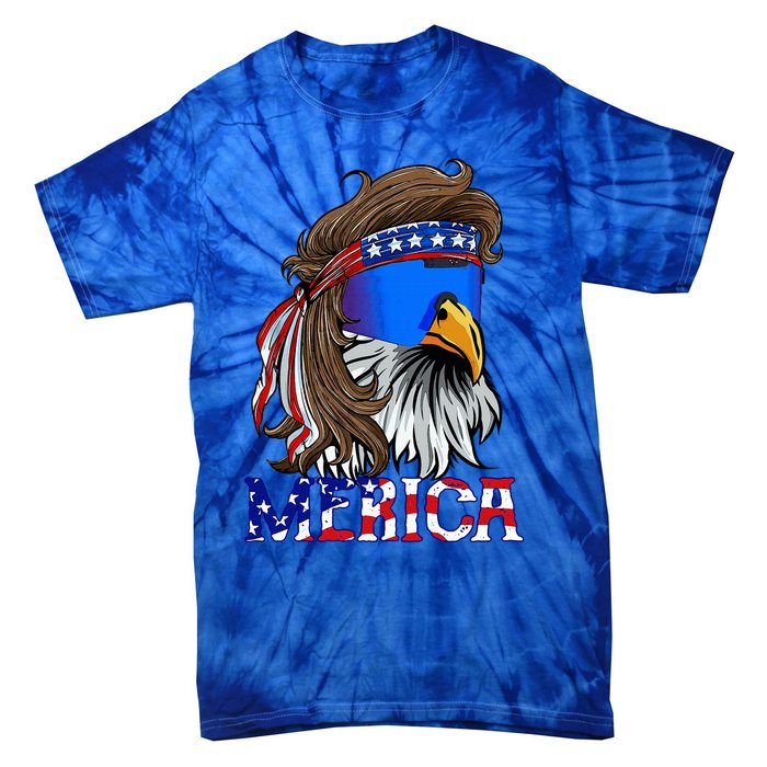 Eagle Mullet Sunglasses Merica 4th Of July Usa Tie-Dye T-Shirt