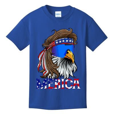 Eagle Mullet Sunglasses Merica 4th Of July Usa Kids T-Shirt