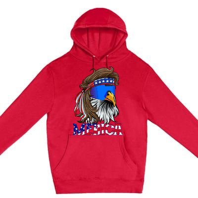 Eagle Mullet Sunglasses Merica 4th Of July Usa Premium Pullover Hoodie