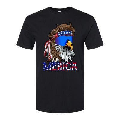 Eagle Mullet Sunglasses Merica 4th Of July Usa Softstyle CVC T-Shirt