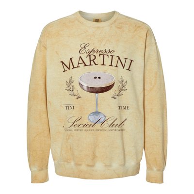 Espresso Martini Social Club Cocktail Bachelorette Colorblast Crewneck Sweatshirt