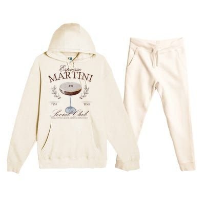 Espresso Martini Social Club Cocktail Bachelorette Premium Hooded Sweatsuit Set