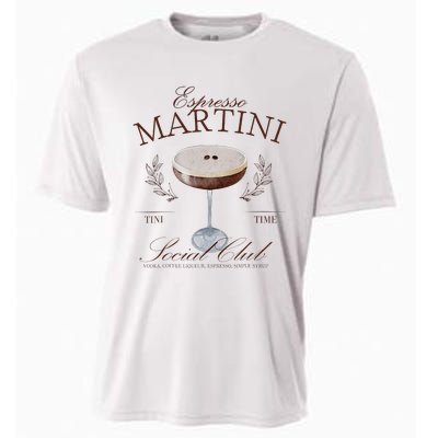 Espresso Martini Social Club Cocktail Bachelorette Cooling Performance Crew T-Shirt