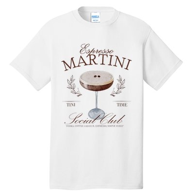 Espresso Martini Social Club Cocktail Bachelorette Tall T-Shirt