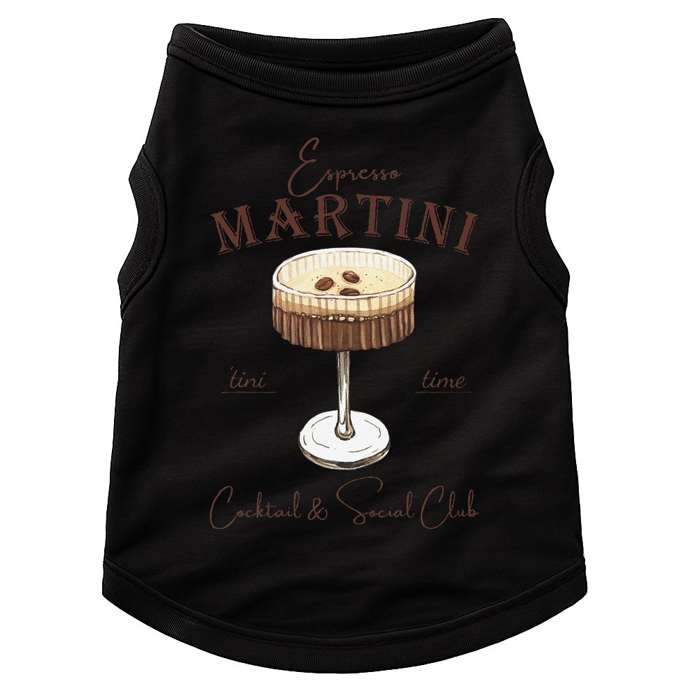 Espresso Martini Social Club Drinking Vintage Doggie Tank