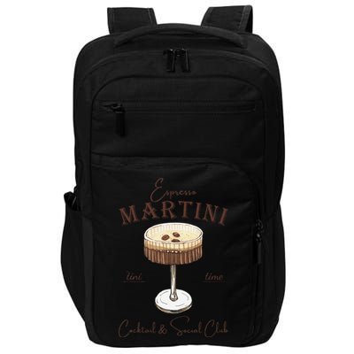 Espresso Martini Social Club Drinking Vintage Impact Tech Backpack