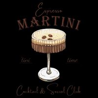 Espresso Martini Social Club Drinking Vintage Bucket Hat