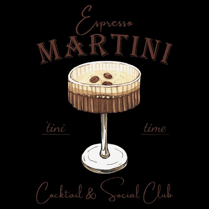 Espresso Martini Social Club Drinking Vintage Bucket Hat