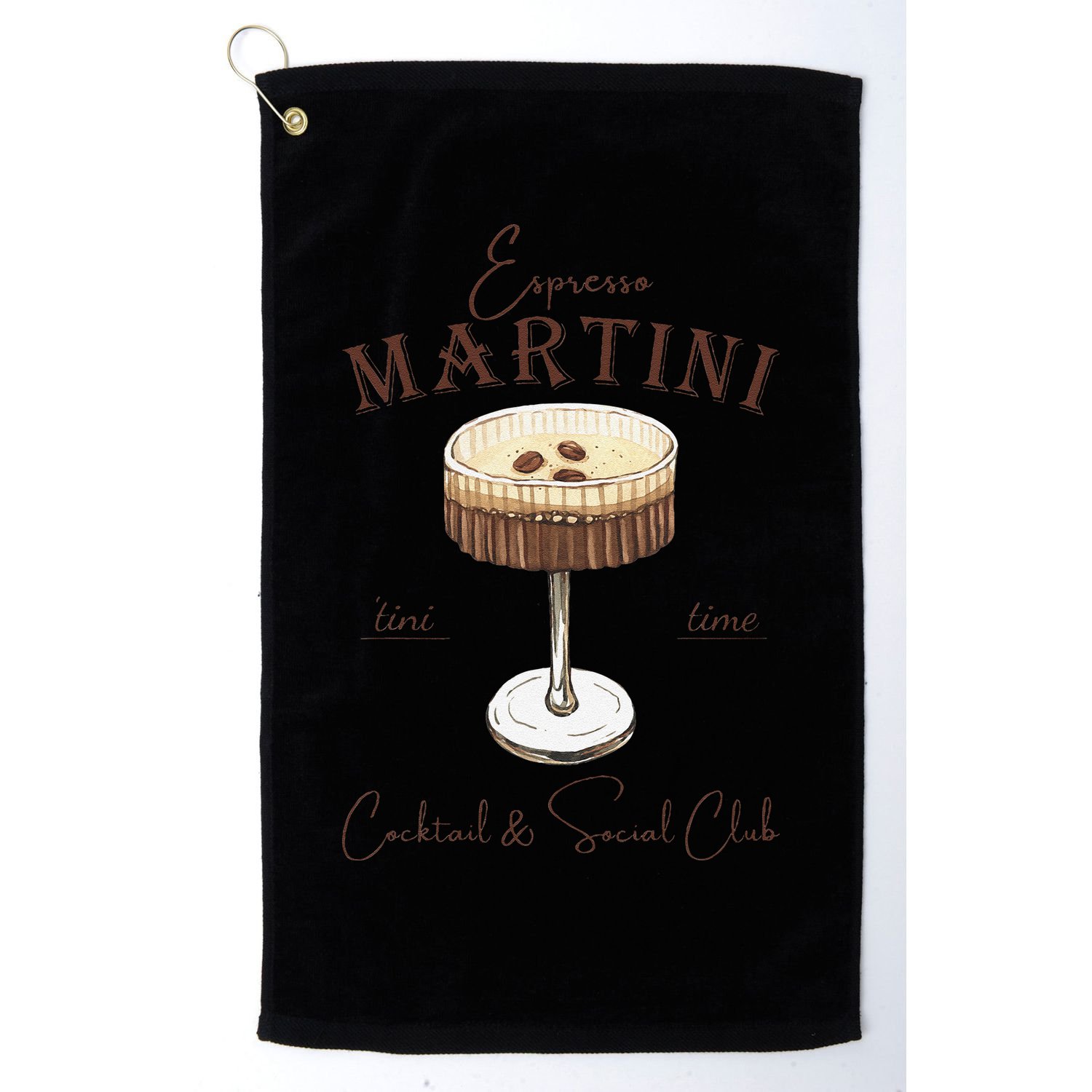 Espresso Martini Social Club Drinking Vintage Golf Towel