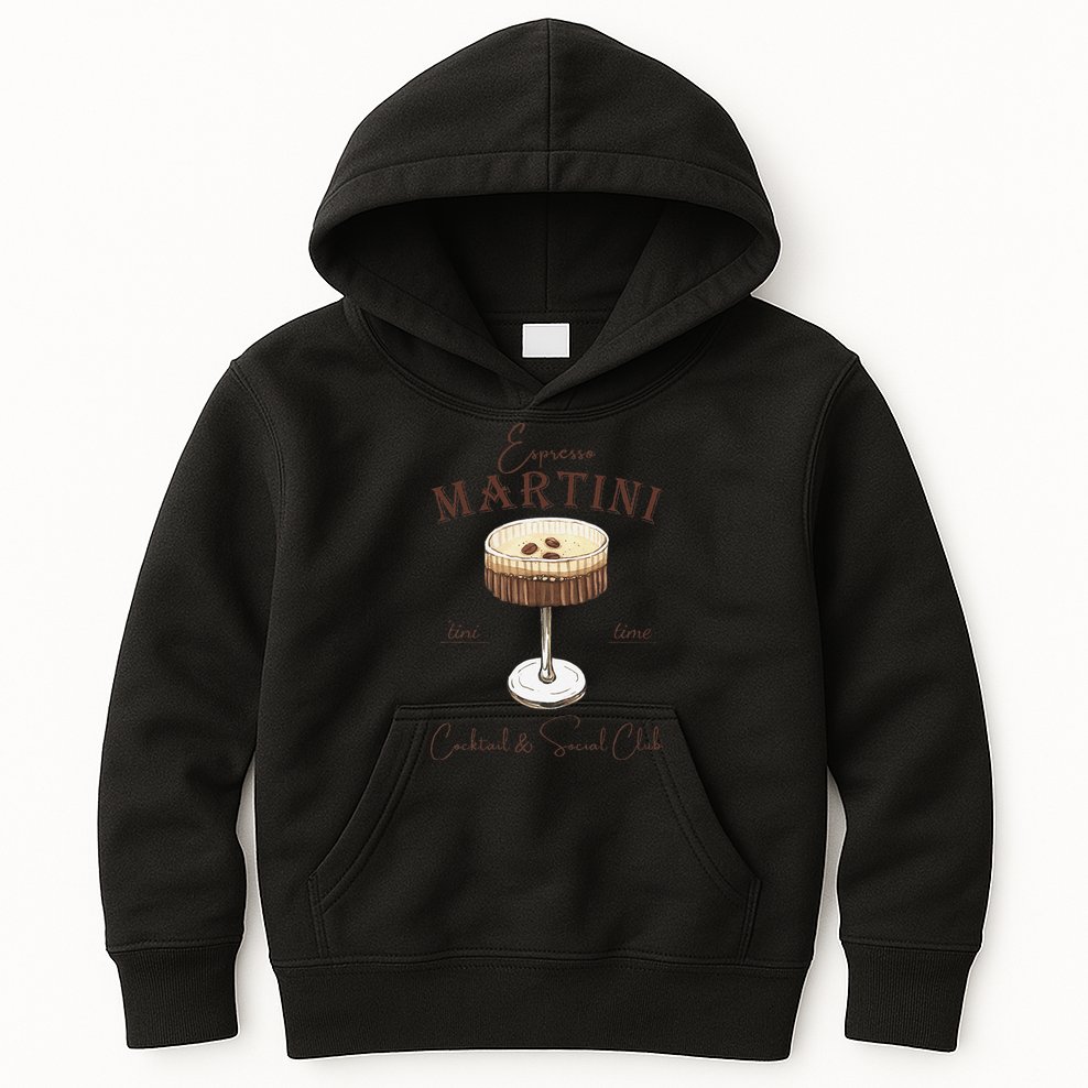 Espresso Martini Social Club Drinking Vintage Kids Hoodie