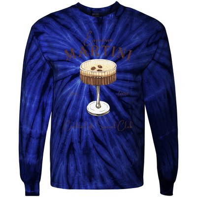 Espresso Martini Social Club Drinking Vintage Tie-Dye Long Sleeve Shirt